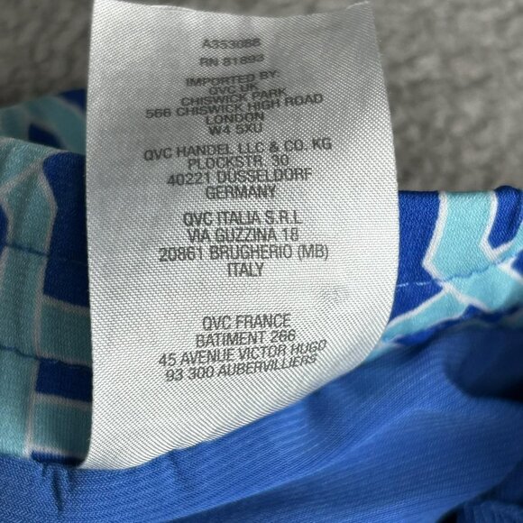 Susan Graver Skort Womens Small Blue Geometric Pull On Stretch Built In Shorts - Picture 5 of 10